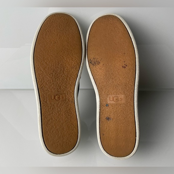 UGG Women’s Black Slip On Leather Sneaker size 7 - Picture 8 of 9